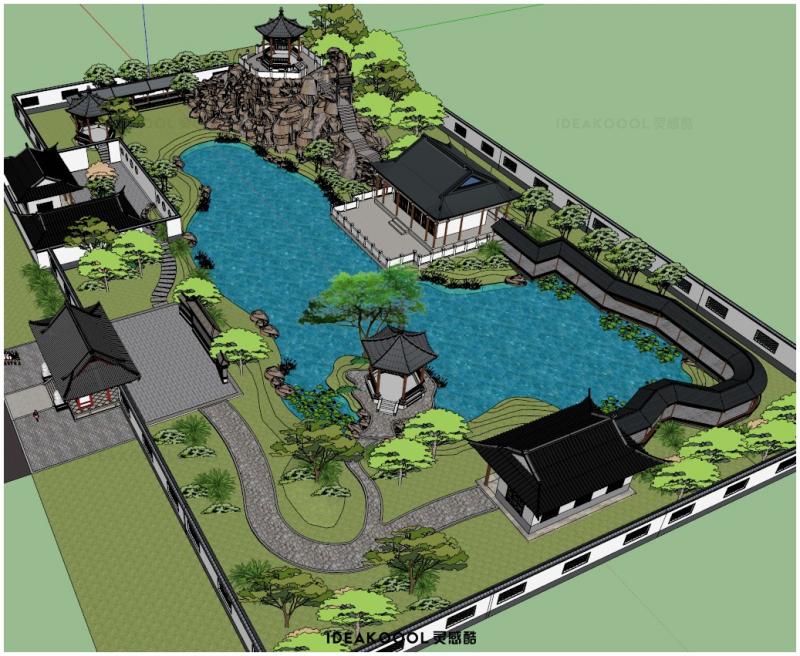 苏州园林合集丨新中式古典园林拙政园狮子园网师园留园怡园SU模型丨