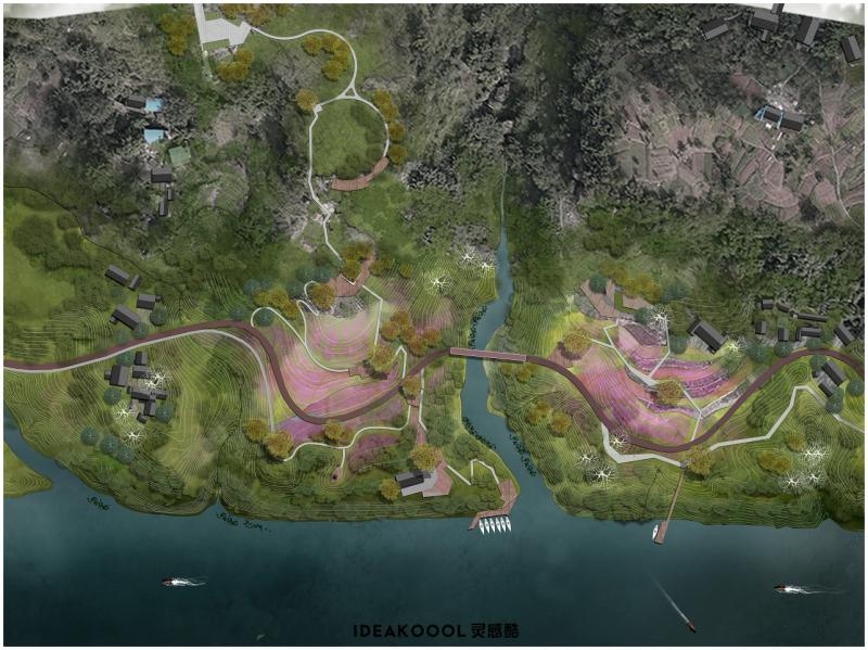 合川绿道丨SU模型+PSD平面图效果图丨