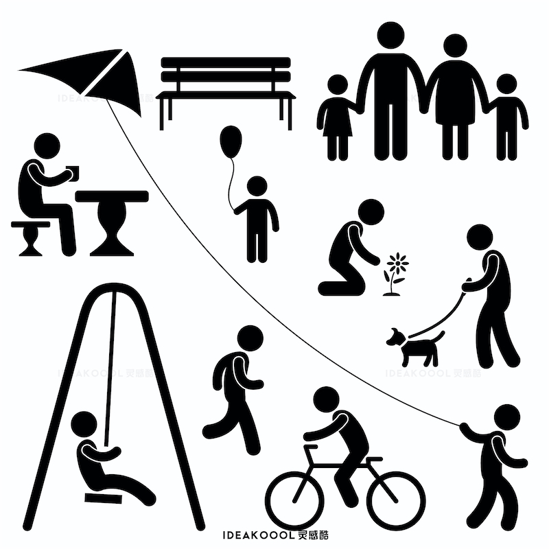 EPS矢量休闲娱乐体育运动小人丨