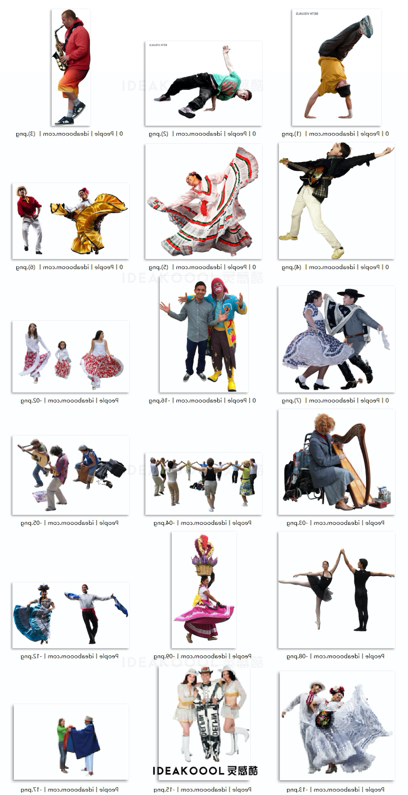 免扣丨街头跳街舞音乐表演人物丨