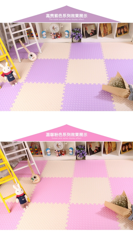 Đen và trắng tùy chỉnh nhạt thảm bọt bé bò mat phòng ngủ được bao phủ bởi màu xanh lá cây mat 60 thảm phim hoạt hình màu - Thảm sàn