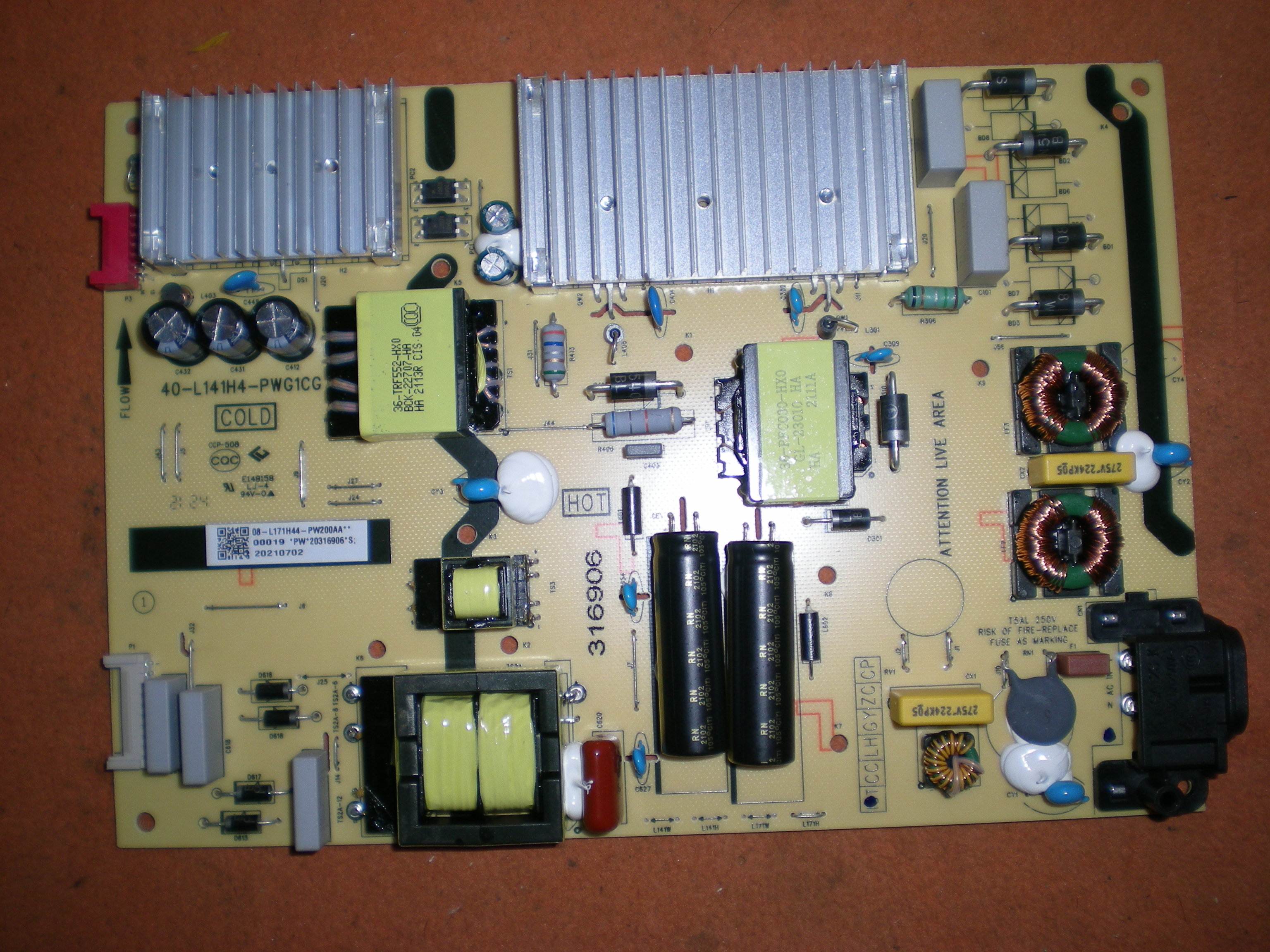 New original Toshiba TV power board 08-S141H44-PW210AA 08-S141H44-PW220AB
