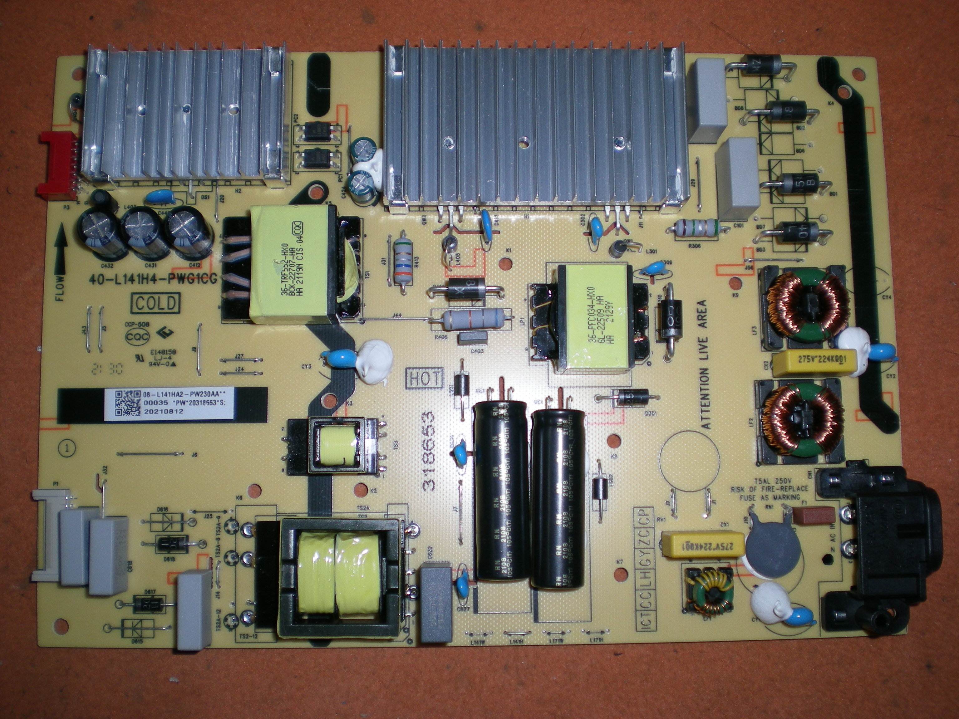 Original 49P3 D49A620U Power Board 40-L141H4-PWF1CG 08-L141HA2-PW230AA