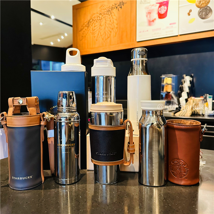 Starbucks 2023 Classic Simple Mirror-Polished Stainless Steel Insulated Straw Travel Coffee Office Water Cup with Sleeve Starbucks 2023 Classic Simple Mirror-Polished Stainless Steel Insulated Straw Travel Coffee Office Water Cup with Sleeve