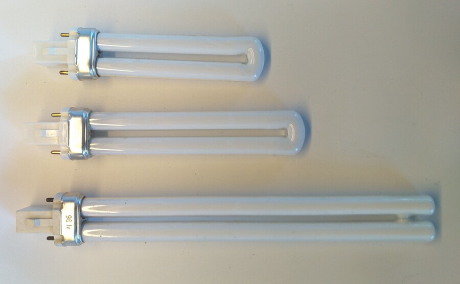 Rare specs 7W9W11W pure tricolour single U single H tube G23 energy-saving tube table lamp tube bulb batch