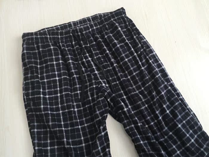 Đàn ông mùa thu và mùa đông ấm áp kẻ sọc nhà giải trí nhà quần pyjama quần nhung mịn nhà quần đồ lót nam