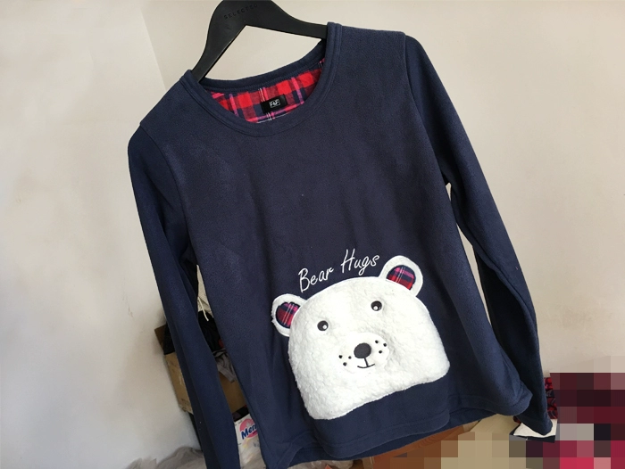 Mùa thu và mùa đông phim hoạt hình người tuyết và gấu lớn phần mỏng fluffy lỏng đồ ngủ kích thước lớn hàng đầu shop quần áo nữ