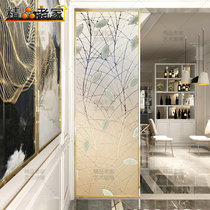 Modern simple art glass partition wall screen frosted tempered light double-sided living room entrance restaurant