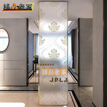 Tempered decorative art glass partition wall screen carved frosted transparent porch balcony modern European and American style