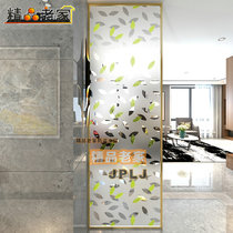 Decorative tempered art glass carved transparent screen partition wall custom-made guest restaurant porch balcony modern simple