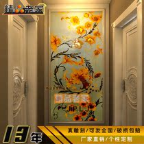 Modern Jane European carved tempered decorative art glass Home improvement restaurant entrance corridor aisle background wall 1103