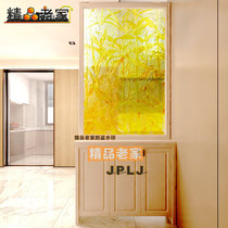 Simple modern carved tempered decorative art glass household toilet dry and wet separation partition wall shoe cabinet door core