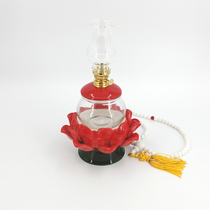 Wordless lotus preferential price new small auspicious ghee lamp S09014 lamp ceramic Buddha Yilian Buddha Pavilion
