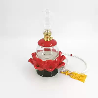No word Lotus discount price new small auspicious butter lamp S09014 lamp ceramic Buddha Yi Lian Buddha Pavilion