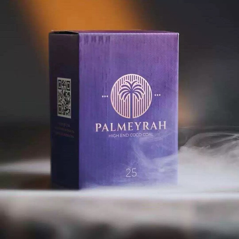 Palmeyrah Pamela Coconut Shell Charcoal 25mm 72 Pieces Arabic Hookah Charcoal