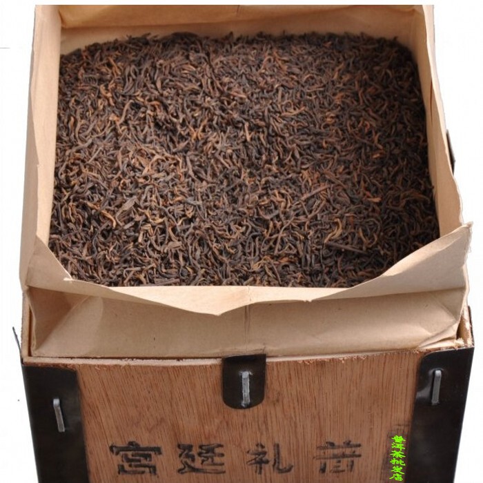 Yunnan Pu'Er Tea Loose Tea Ripe Tea 99-Year-Old Menghai Palace Aged Ripe Tea [Premium Wooden Box]