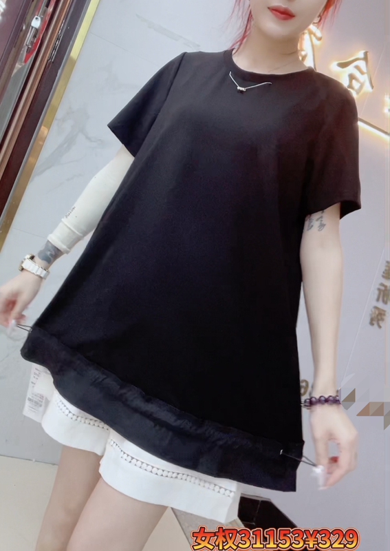 31153 Feminist 2026 New Style 2026 Summer Plus Size Women's Clothing for Fat Girls Casual Loose Fit Slimming