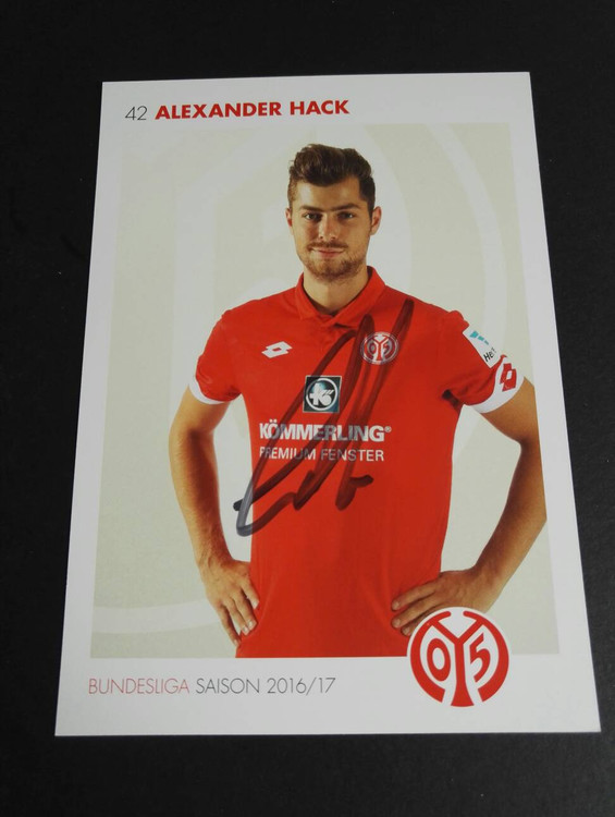 Official autograph card of Hack Germany Mainz
