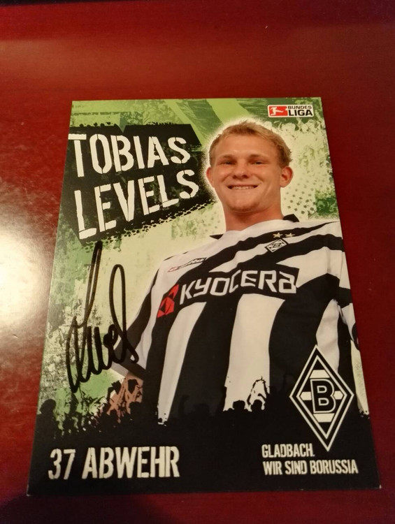 Lewelles Germany Innchengladbach official pro-pen signing card for the format Testat Mönchengladbach
