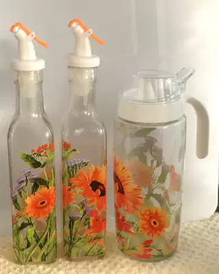 Glass liquid dressing bottle kitchen liquid dressing bottle table dressing bottle leak proof glass dressing bottle olive oil bottle