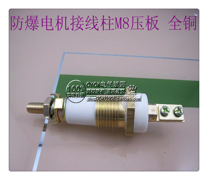 防爆电机接线柱 M8*20 全铜 接线端子 压板接线方式 油压 M8
