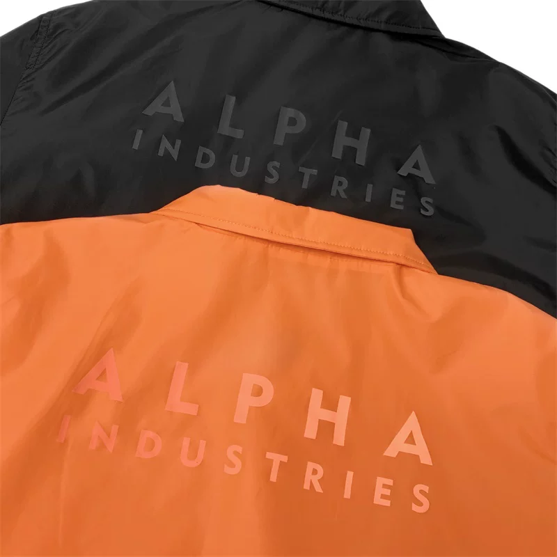 Куртка-ветровка Alpha Street Coach Jacket от Alpha Industries, повседневная, лацканная застёжка, модный