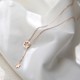 2022 new rose gold simple gear niche necklace women's summer all-match long sweater chain high-end design