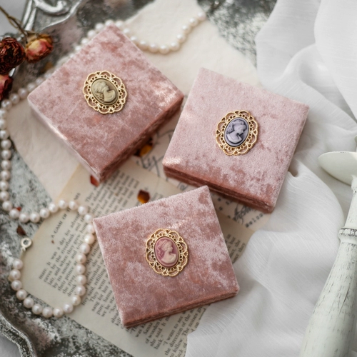 Розовый ретро лебедь, человеческая голова, ожерелье, коробочка для хранения, серьги, кольцо, коробка