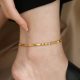 Non-fading 18K gold-plated broken silver anklet women's niche high-end cold style 2023 new design Tanabata