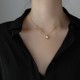 Niche cold wind pearl necklace female summer clavicle chain light luxury temperament pendant does not fade light luxury retro Valentine's Day