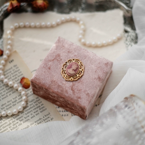 Розовый ретро лебедь, человеческая голова, ожерелье, коробочка для хранения, серьги, кольцо, коробка