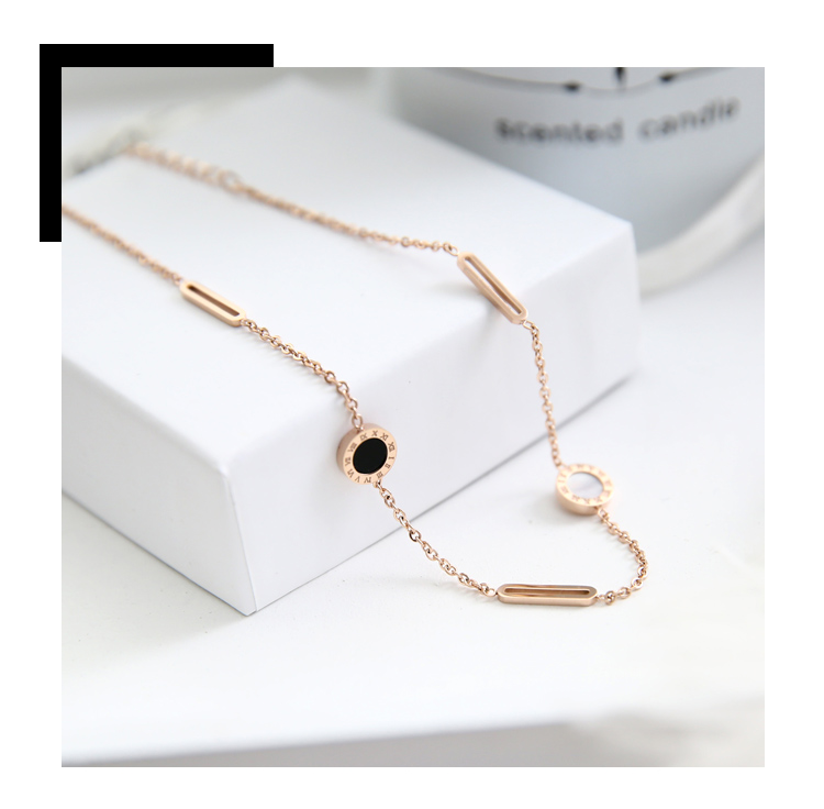 Thép titan mạ vàng 18K, vàng hồng trắng đen, vòng chân cá tính nữ thời trang đơn giản không phai trang sức đa năng vòng chân nhảy múa