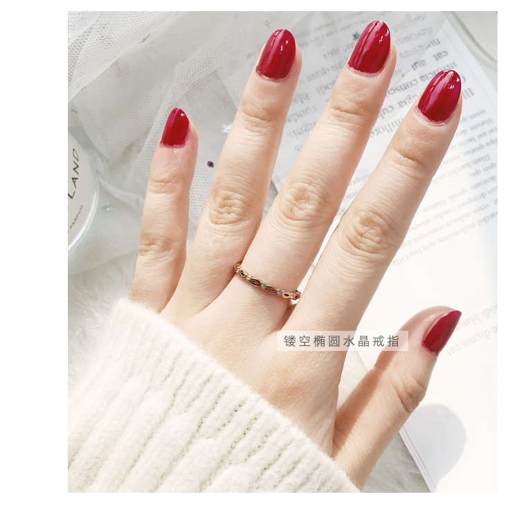 Ngón trỏ bằng thép Nhật Bản và titan bằng vàng hồng thủy triều cá tính đơn giản bầu không khí thời trang nhẫn nữ không phai Tanabata nhan kim cuong