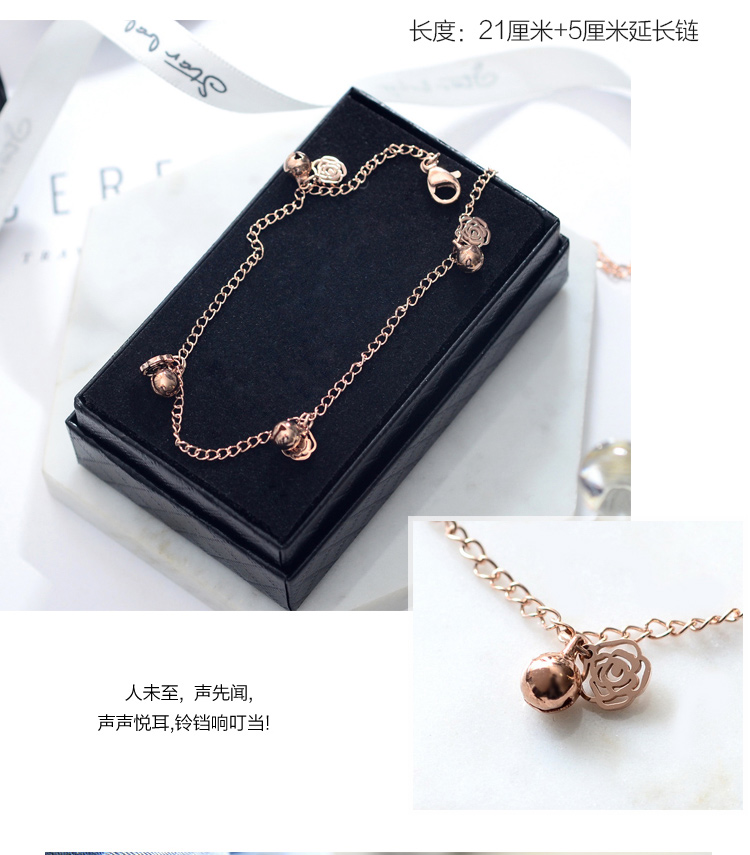 2018 Nhật Bản và Hàn Quốc thời trang rose gold vòng chân của phụ nữ cá tính đơn giản sinh viên hoang dã titanium đồ trang sức bằng thép phụ nữ không phai