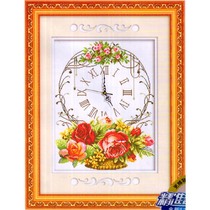 kec small exquisite cross stitch kit clock rose love color printing cotton stitch self embroidery monopoly