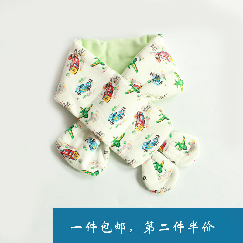 Children's scarf Autumn and winter baby collar Men's and women's baby scarf Pure cotton knitted cloth cartoon scarf cotton thickened