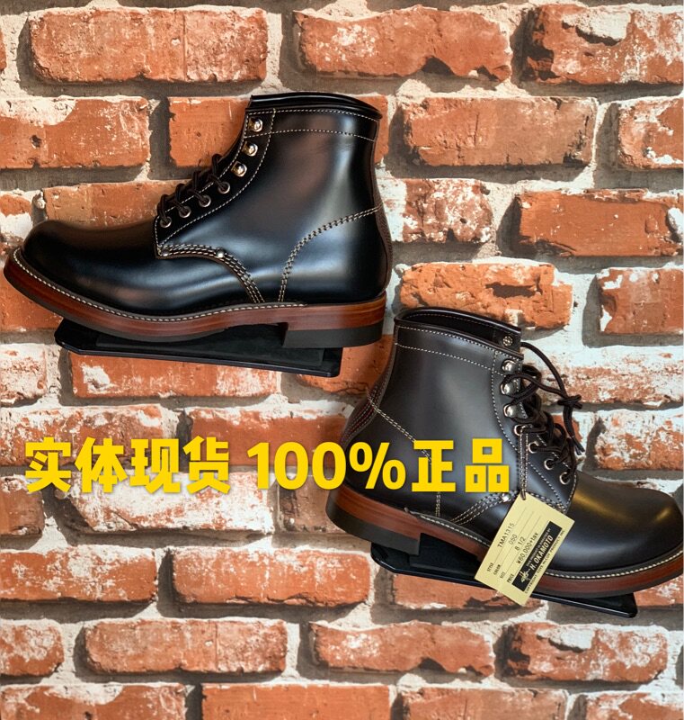 Physical Spot ToysMcCoy Nissan Artisanal Leather Leather Black Tea Core Tooling Boots Headlayer Bull Leather High-end Retro