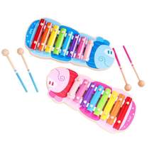 Early childhood intelligence training for male and female children with hand playing on the musical instrument