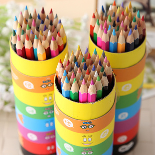 337-12 Color Hero Color Pencil Rainbow Barrel Fit Paper Shell 12 Color Lead Cartoon Drawing Color Pencil