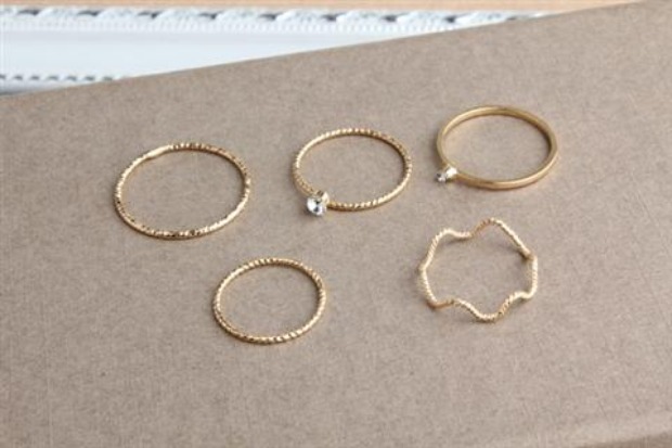 Hàn Quốc Phiên bản Hàn Quốc của thời trang retro rhinestone nhiều vòng nhiều vòng nữ nhẫn nhẫn đuôi trang sức nhẫn vàng nam 24k