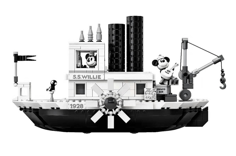 新風小鋪-lego雙向21317迪士尼威利號汽船米奇蒸汽船41624積木拼搭玩具新品-不是樂高