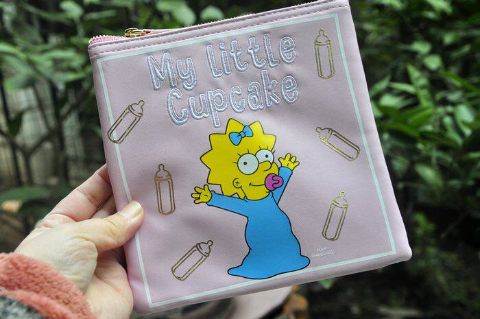 Outside single Simpsons Simpsons faux leather zipper coin purse tissue bag