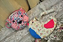 Outer single pastoral style Kitty and Bird childrens little baby shoulder bag coin wallet