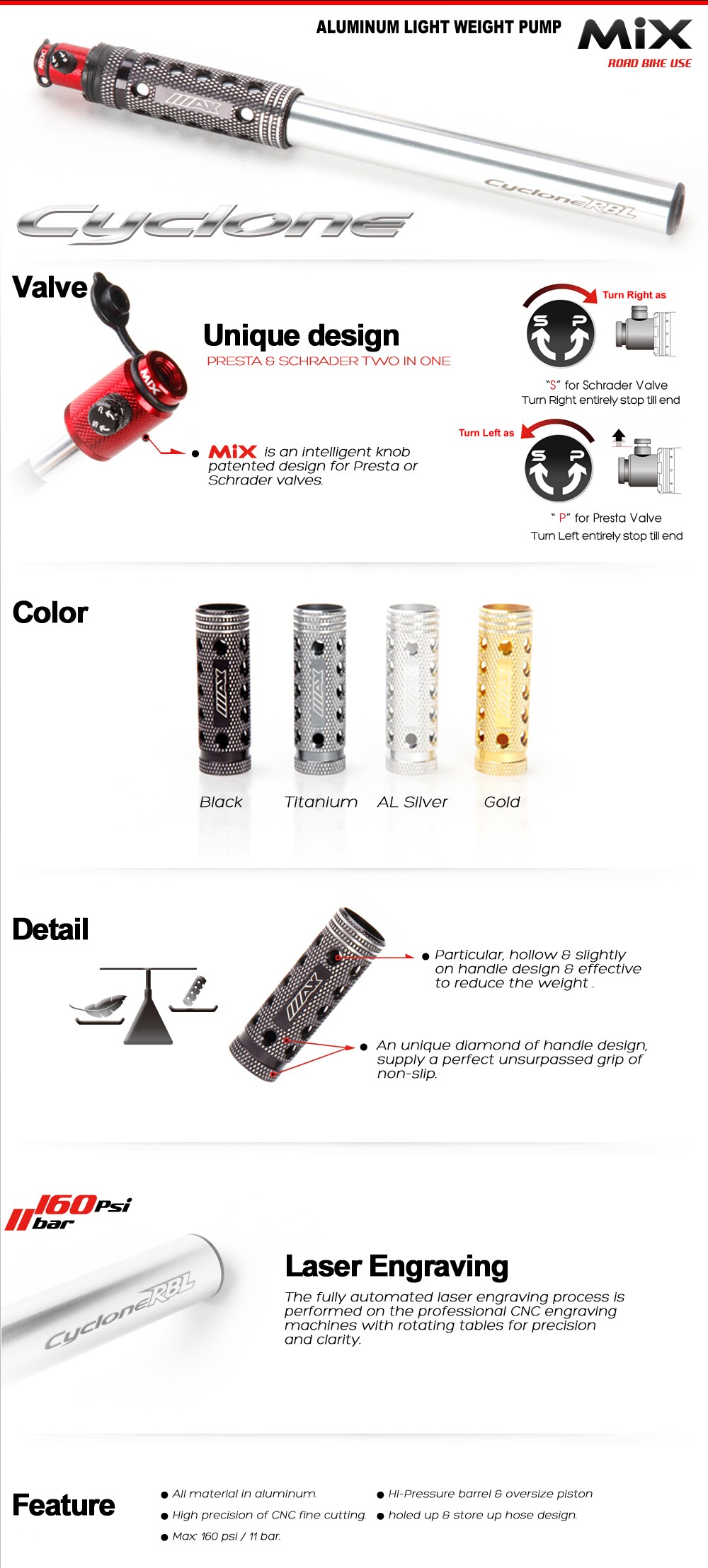 Pompe à vélo CYCLONE MAX - Ref 2387667 Image 12