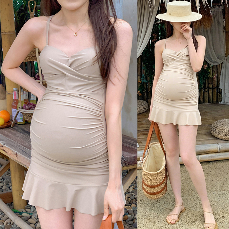 Maternity Swimsuit for Women, Korean Khaki Color, Two-Piece Skirt Style, Belly-Covering, Belly-Supporting, Suitable for Seaside Vacations and Hot Springs, Pregnancy Swimming Set Maternity Swimsuit for Women, Korean Khaki Color, Two-Piece Skirt Style, Belly-Covering, Belly-Supporting, Suitable for Seaside Vacations and Hot Springs, Pregnancy Swimming Set