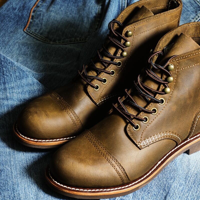 Upgraded Version 8111 Goodyear Work Boots Paratrooper Boots Martin Boots Retro Motorcycle Shoes Cowhide Red Wing Style Men's Autumn and Winter Upgraded Version 8111 Goodyear Work Boots Paratrooper Boots Martin Boots Retro Motorcycle Shoes Cowhide Red Wing Style Men's Autumn and Winter