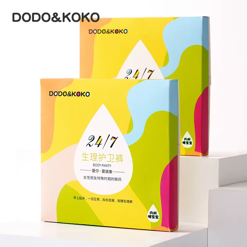 Две упаковки гигиенических трусов dudu & koko с защитой от менструации, антиутечка без запаха, бесшовные, высокая талия, без треугольника