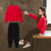 Cô gái mùa thu 2018 mới thể thao quần áo thể thao thủy triều trẻ em trẻ em lớn thời trang Hàn Quốc gas hai mảnh shop trẻ em