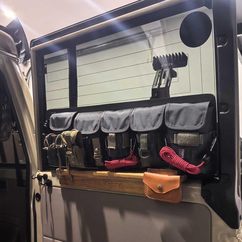 Toyota 70 Series Tactical Tailgate Bag Compatible with Lc71/76/78, Customizable DIY Expansion with Velcro, Set of Two