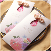 Beautiful 2019 New Creative Invitation Pink European Invitation High-end Customized Photo Wedding Invitation